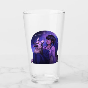 Anfangen mit einem Hund Glas