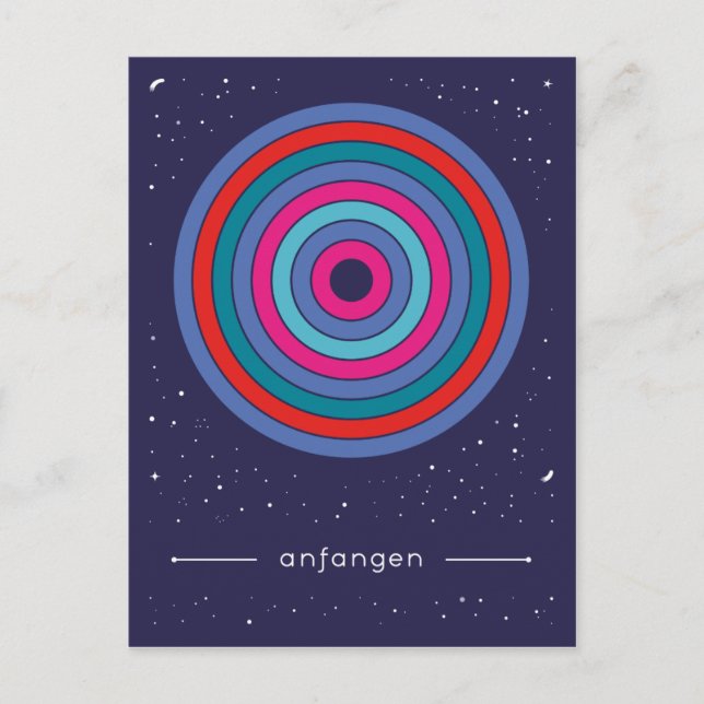 anfangen postkarte (Vorderseite)