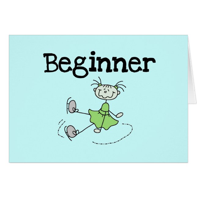 Anfänger-Eis-Skater-T-Shirts und Geschenke (Vorderseite (Horizontal))
