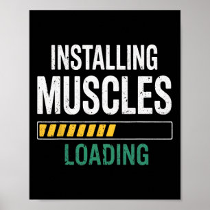 Anfänger Workout Gym Bodybuilding Fitness Muskeln Poster