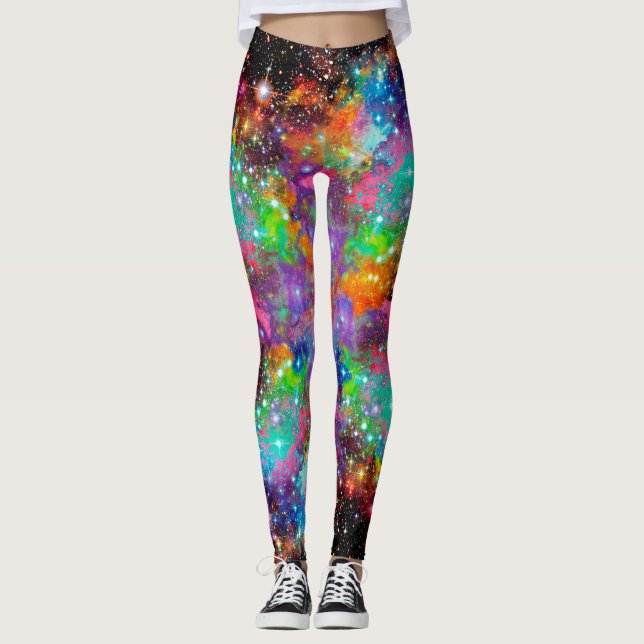 Anfängersternfeld überall in drucktechnischen Legg Leggings (Vorderseite)
