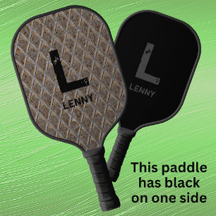Anfänglich ändern, Name hinzufügen, Schachbrett-Pl Pickleball Schläger