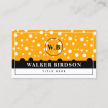 Anfänglich elegantes Schwarz-Orange Monogramm