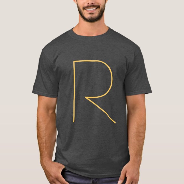 Anfänglich Mit Monogramm, Schlicht T-Shirt (Vorderseite)