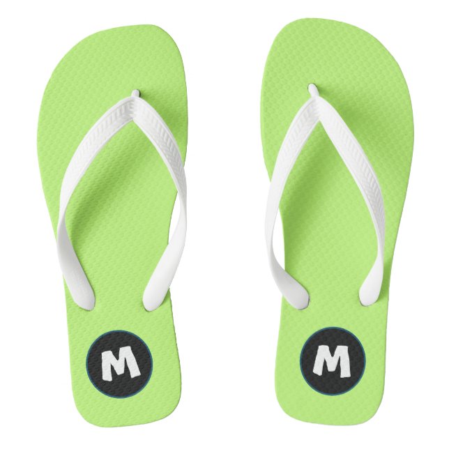 Anfänglich Neon l Hell grün für 10 Jahre Flip Flops (Fußbett)