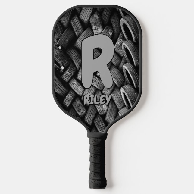 Anfängliche Änderung, Name hinzufügen, alte Motorr Pickleball Schläger (Vorderseite)