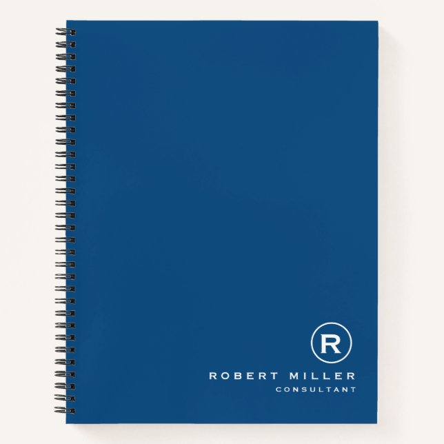 Anfängliche Einführung in klassischem Blau und Wei Notizbuch (Vorderseite)
