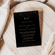 Anfängliche Hochzeit der Monogram-Glitzer-Nachname