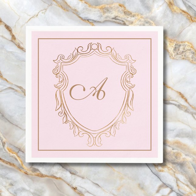 Anfängliche rosa Monogramm Serviette (Von Creator hochgeladen)