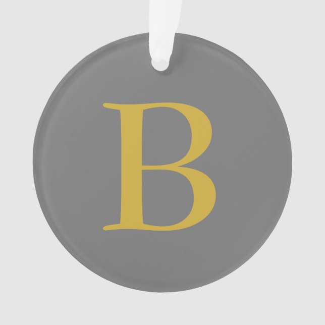 Anfänglicher Name des modernen grauen Farbmonogram Ornament (Vorderseite)