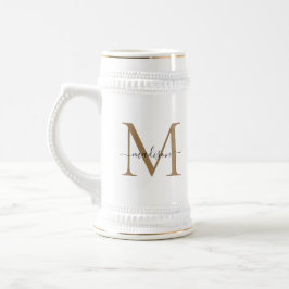 Anfänglicher Name des modernen schwarzen Monogram- Bierglas