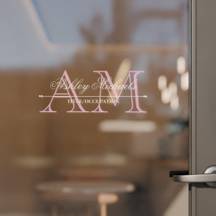 Anfänglicher Name des Monogramms für das Skript Ro Fensteraufkleber