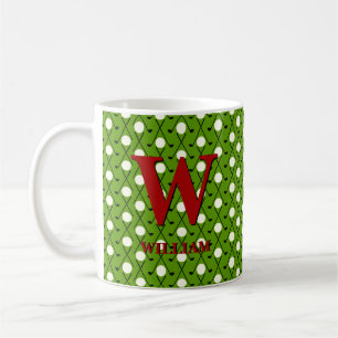 Anfänglicher Name U V W X Y Z Golf Stick ändern Kaffeetasse