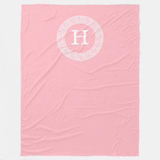 Anfängliches Monogramm für den weißen griechischen Fleecedecke