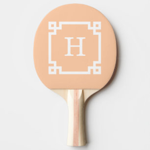 Anfängliches Monogramm für den weißen griechischen Tischtennis Schläger