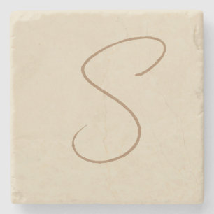 Anfängliches Monogramm mit klassischer Handschrift Steinuntersetzer