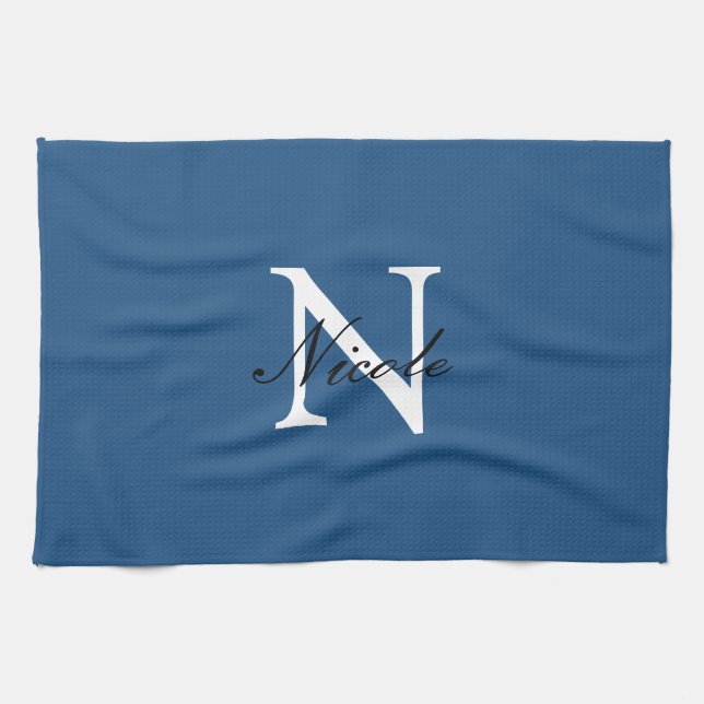 Anfängliches monogrammiertes handschriftliches eig geschirrtuch (Horizontal)
