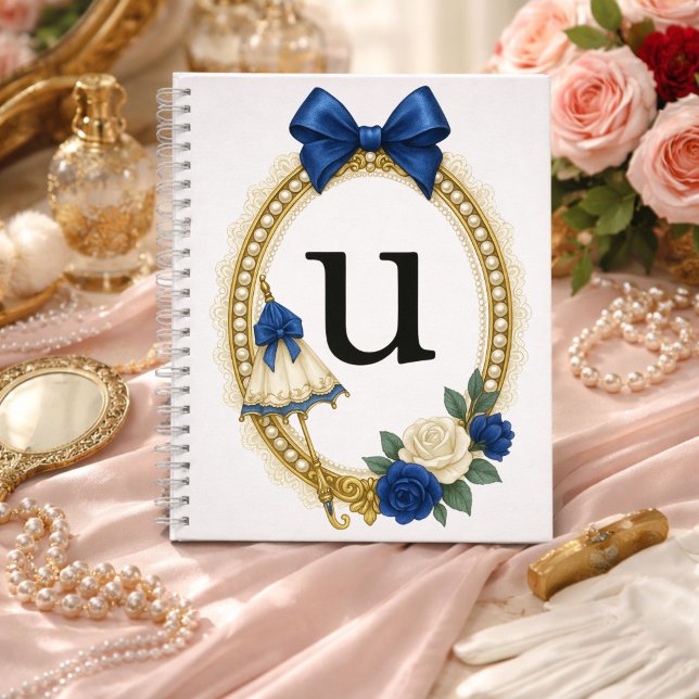 Anfangs U Personalisiert Elegant Regency Notizbuch (Von Creator hochgeladen)