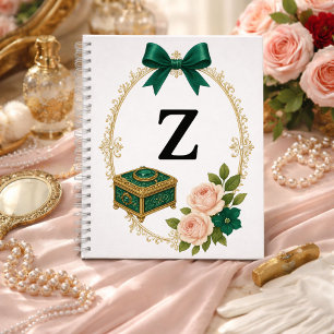 Anfangs-Z-Andenken-Geschenk Regency Elegant Notizbuch