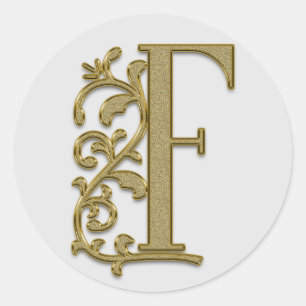 Anfangsaufkleber für Monogramm Runder Aufkleber