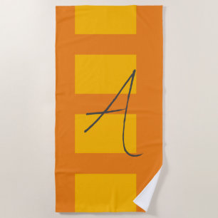 Anfangsbezeichnung für moderne orange-gelbe Farbmo Strandtuch