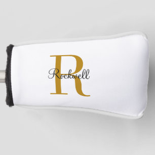 Anfangsbezeichnung für personalisiertes Gold Monog Golf Headcover
