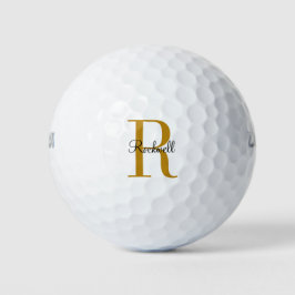 Anfangsbezeichnung für personalisiertes Gold Monog Golfball