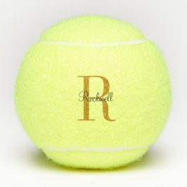 Anfangsbezeichnung für personalisiertes Gold Monog Tennisbälle