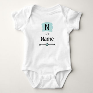 Anfangsbuchstabe [A-Z] ist für [Personalisierter N Baby Strampler