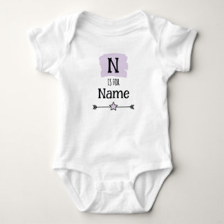 Anfangsbuchstabe [A-Z] ist für [Personalisierter N Baby Strampler