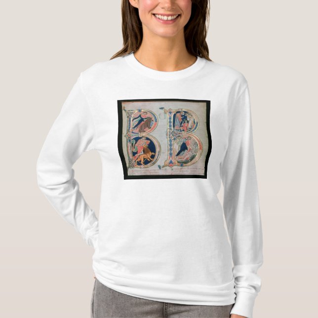 Anfangsbuchstabe "B" Beatus Vir - Blessed ist T-Shirt (Vorderseite)