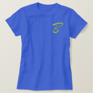 Anfangsbuchstabe B der Stickoxid-Monogramm Besticktes T-Shirt