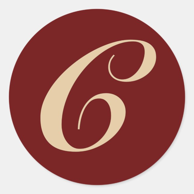 Anfangsbuchstabe C Runder Aufkleber (Vorderseite)