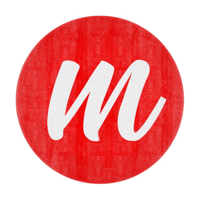 Anfangsbuchstabe der Roten Weißkalligraphie Schneidebrett (Vorderseite)