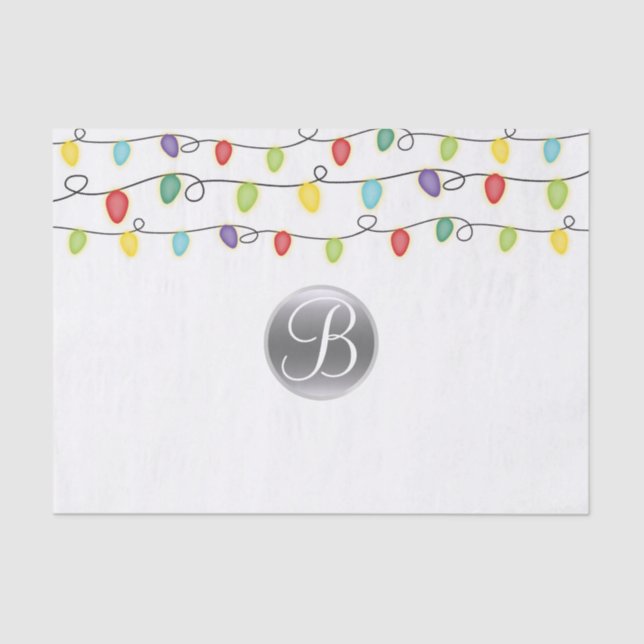 Anfangsbuchstabe der Weihnachtslichtbrille Seidenpapier (Vorderseite)