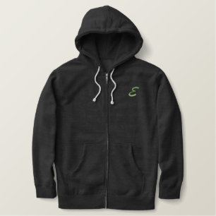 Anfangsbuchstabe E der Sticky Monogram Bestickter Hoodie