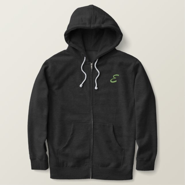 Anfangsbuchstabe E der Sticky Monogram Bestickter Hoodie (Design vorne)