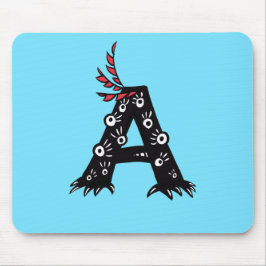 Anfangsbuchstabe ein lustige niedliche mousepad