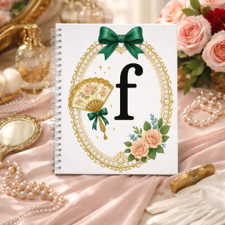 Anfangsbuchstabe F Personalisiertes Geschenk Elega Notizbuch