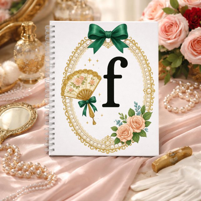 Anfangsbuchstabe F Personalisiertes Geschenk Elega Notizbuch (Von Creator hochgeladen)