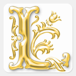 Anfangsbuchstabe L Hauptstadt Monogram Aufkleber i