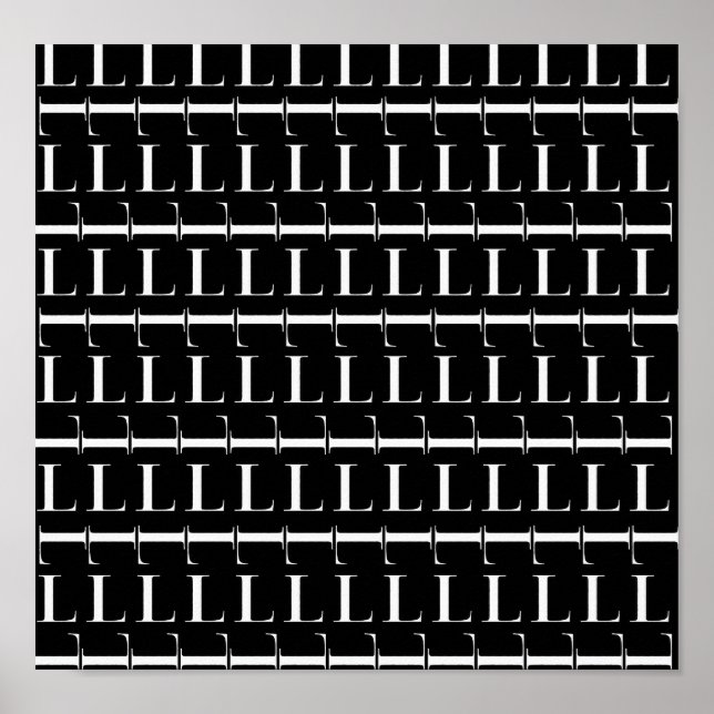 Anfangsbuchstabe L, Hintergrundfarbe auswählen Poster (Vorne)