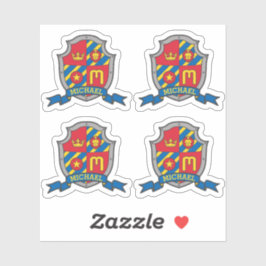 Anfangsbuchstabe M individuelle Name Löwe Wappen S Aufkleber