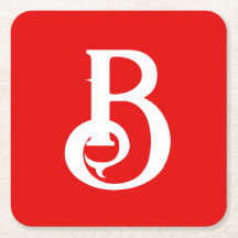 Anfangsbuchstabe Mit Monogramm Red White Classic