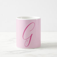 Anfangsbuchstabe Monogramm Hellrosa Schlicht Chic