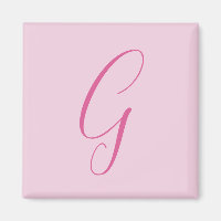 Anfangsbuchstabe Monogramm Hellrosa Schlicht Chic
