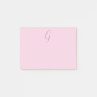 Anfangsbuchstabe Monogramm Hellrosa Schlicht Chic