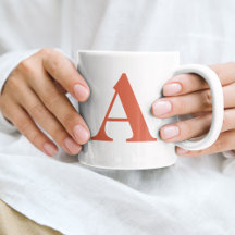 Anfangsbuchstabe Monogramm Moderne Terrakotta