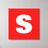 Anfangsbuchstabe Monogramm moderner Stil Rot Weiß