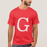 Anfangsbuchstabe Monogramm Rot Weiß Schlicht Einfa